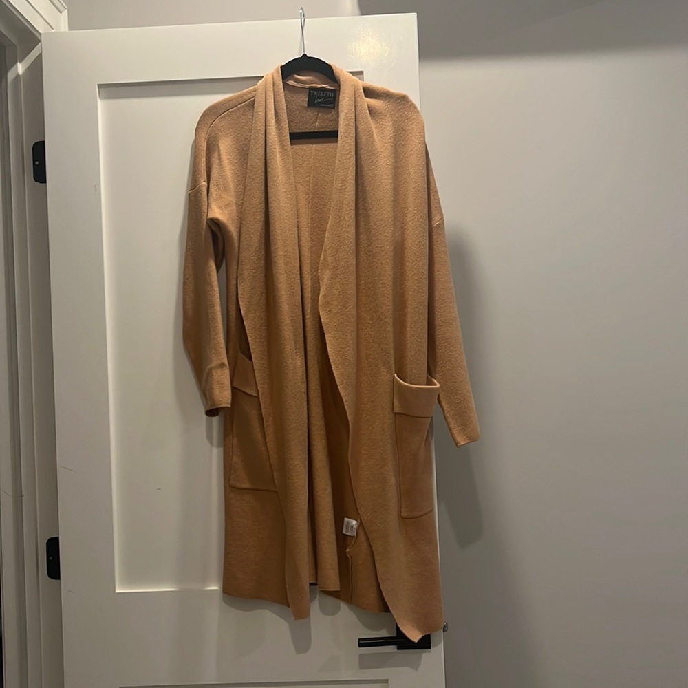 Caramel duster sweater